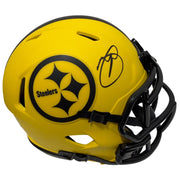 Minkah Fitzpatrick Signed Pittsburgh Steelers Rave Mini Helmet JSA Witness COA0