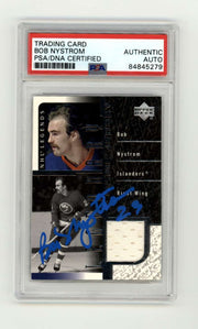 Bob Nystrom 2000-01 Upper Deck Legends Game Jersey Signed PSA Authentic Auto0