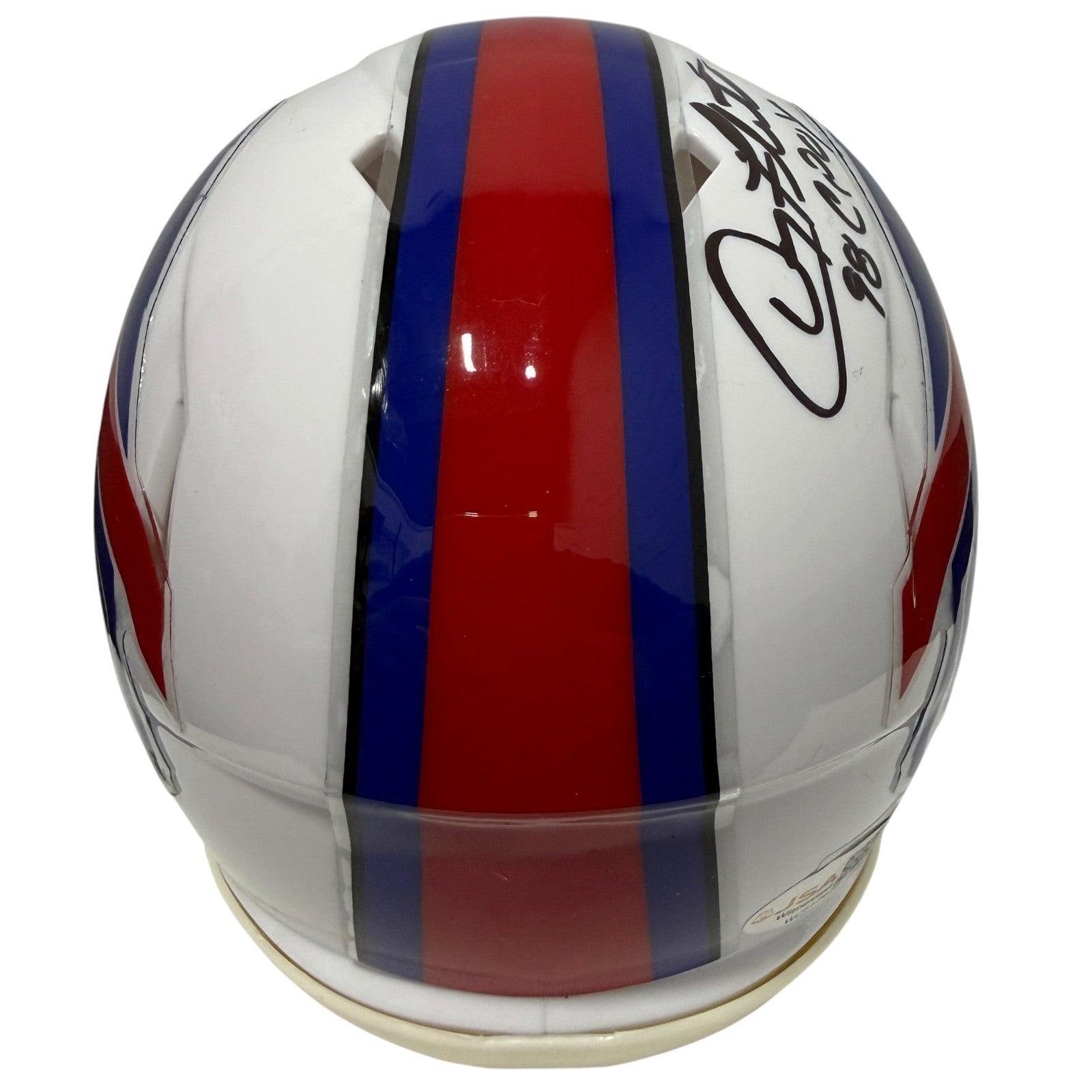 Doug Flutie Signed Buffalo Bills Speed Mini Helmet w/ 98 CPOY JSA Witness COA2