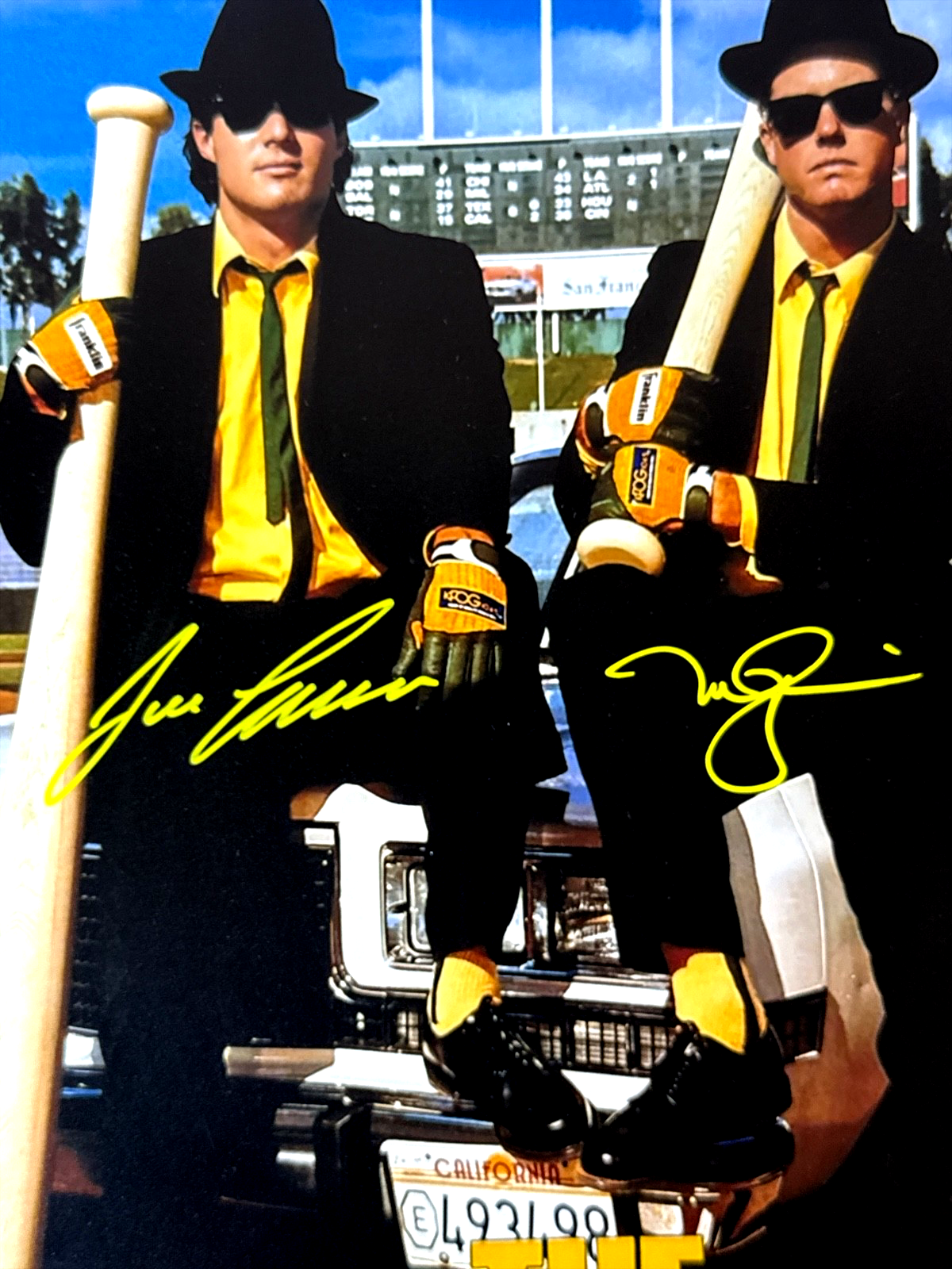 McGwire Canseco Dual Signed Athletics 11x17 Photo Bash Brothers Beckett BAS COA1
