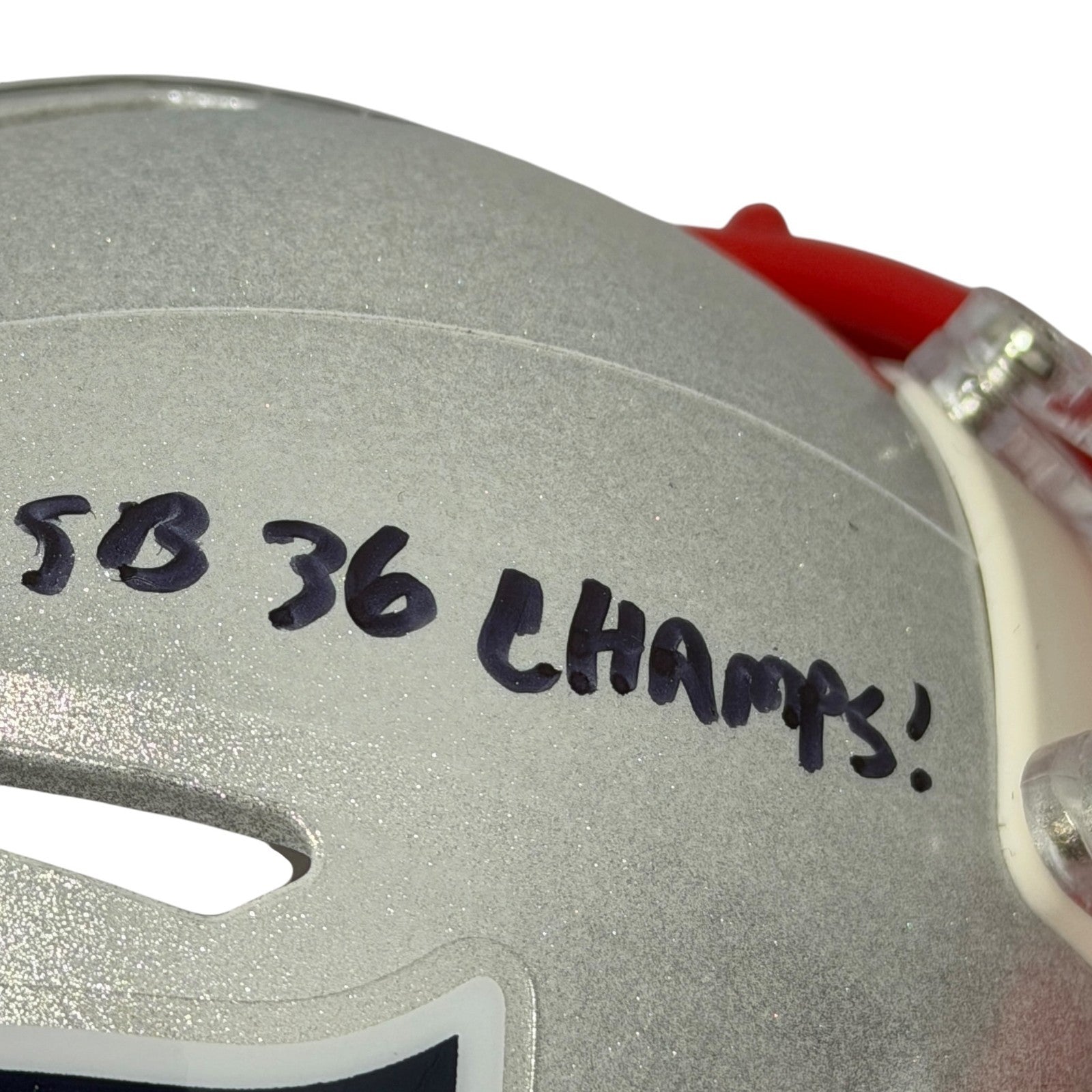 Otis Smith Signed Patriots Speed Mini Helmet w/ SB 36 Champ JSA Witness COA2