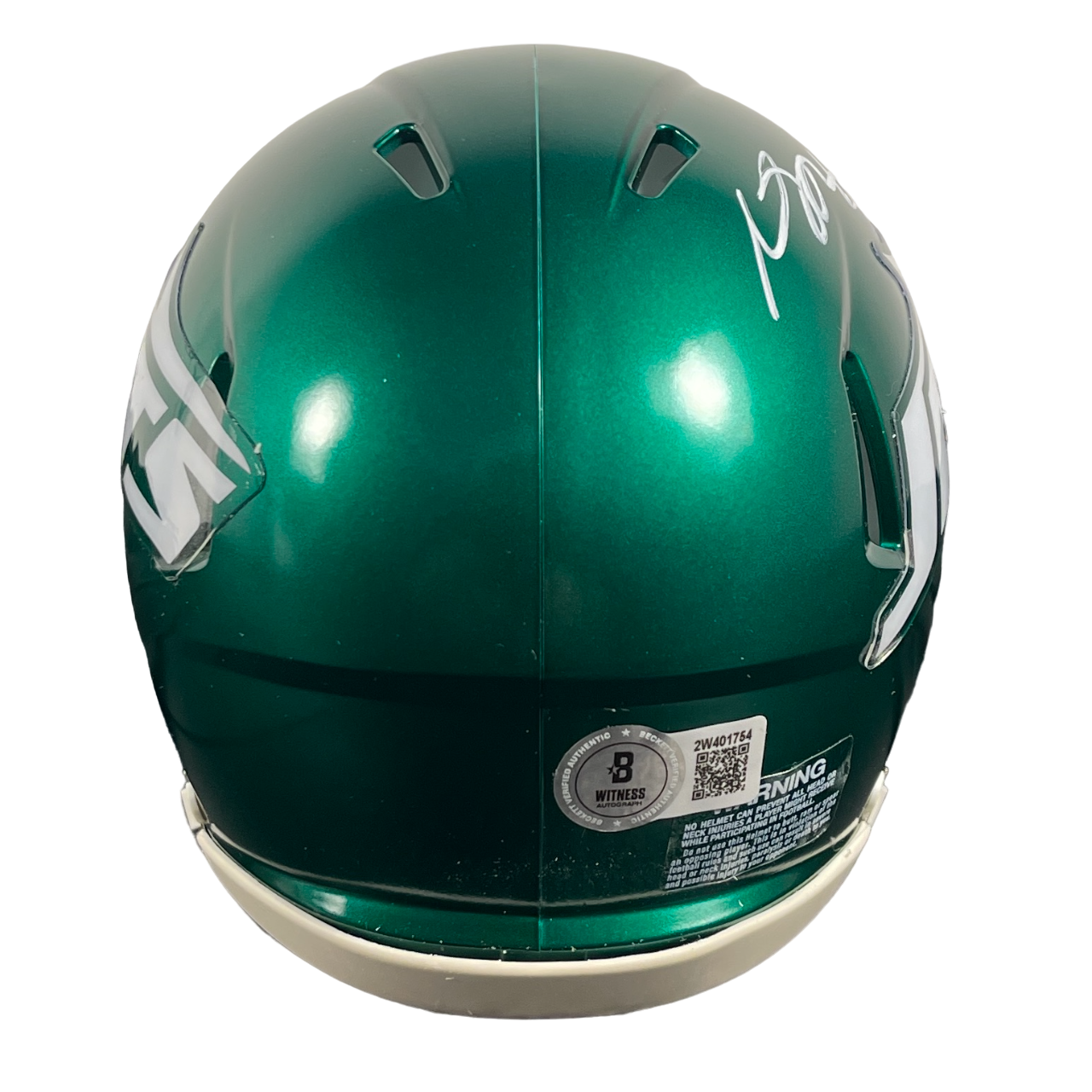 Davante Adams Signed New York Jets Speed Mini Helmet Beckett Witness BAS COA2