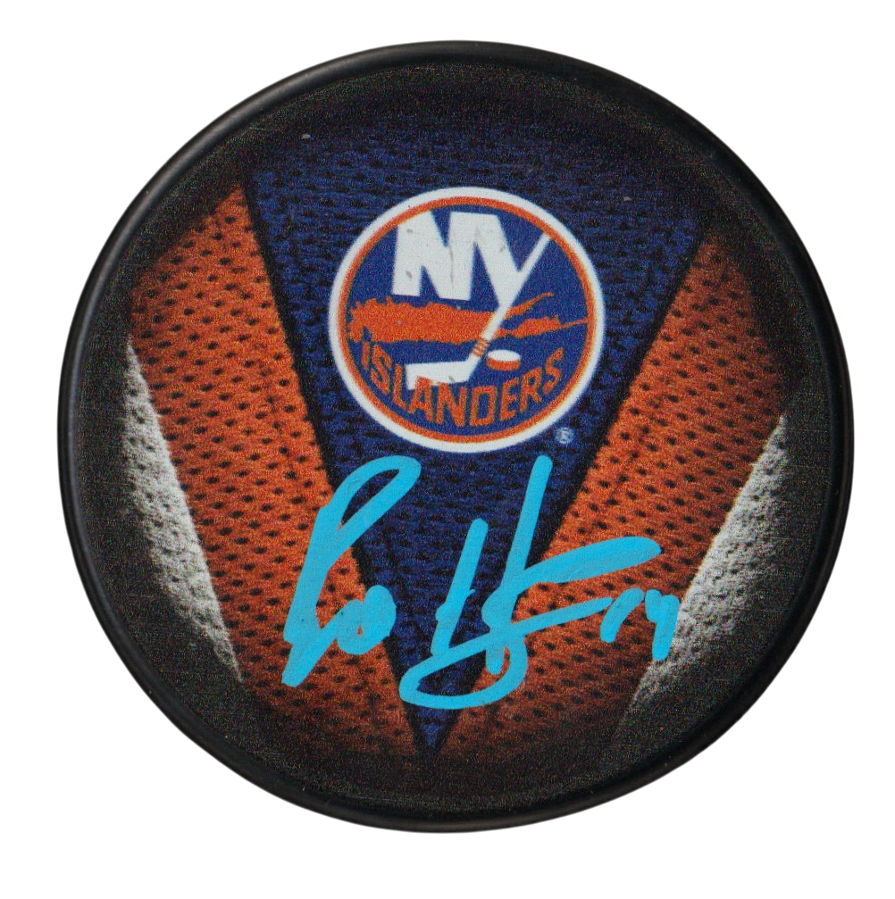 Bo Horvat Signed New York Islanders Jersey Puck Beckett Witness BAS COA0