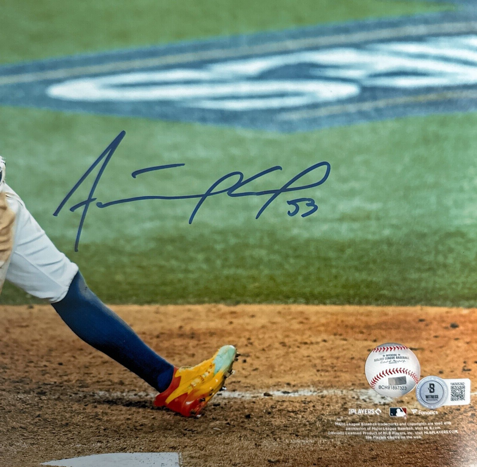 Adolis Garcia Signed Texas Rangers 11x14 Fanatics Photo Beckett Wit BAS COA #11