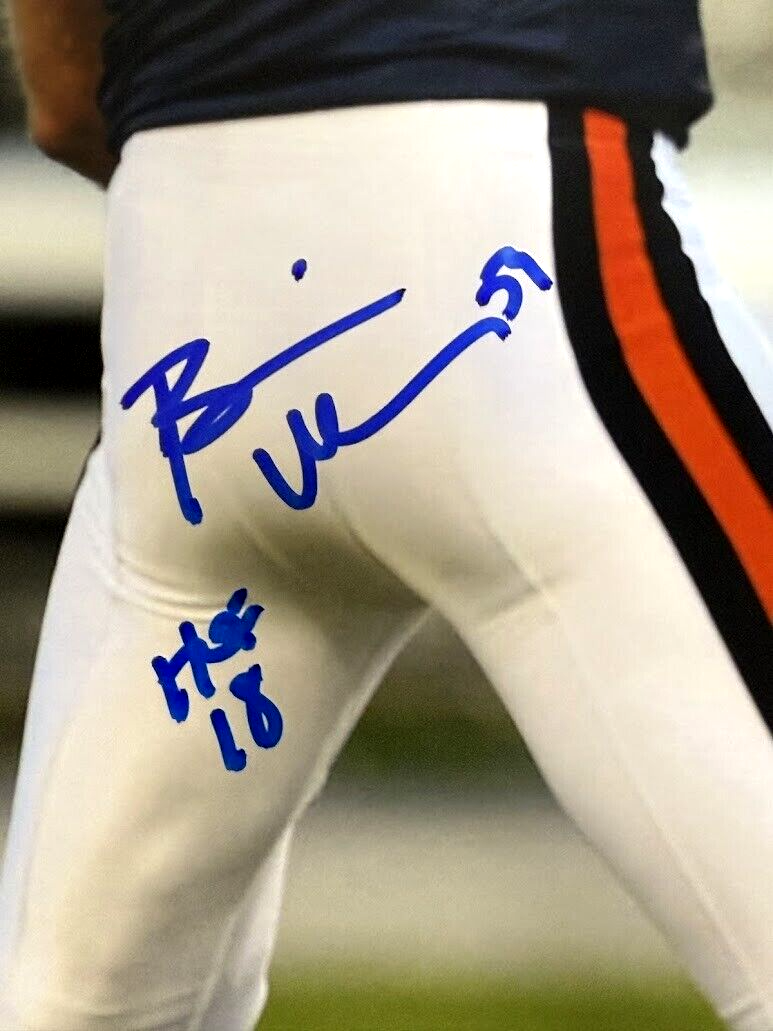 Brian Urlacher & Lance Briggs Dual Signed Auto 16x20 Photo w Ins Beckett BAS COA1