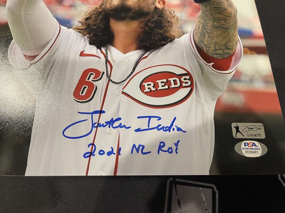 Jonathan India Signed Autographed Reds 11x14 Photo PSA ITP COA 2021 NL ROY1