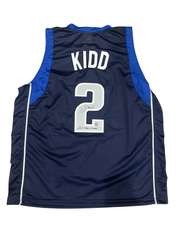 Jason Kidd Signed Mavericks Custom Jersey w/ 2011 NBA Champs Beckett BAS COA0