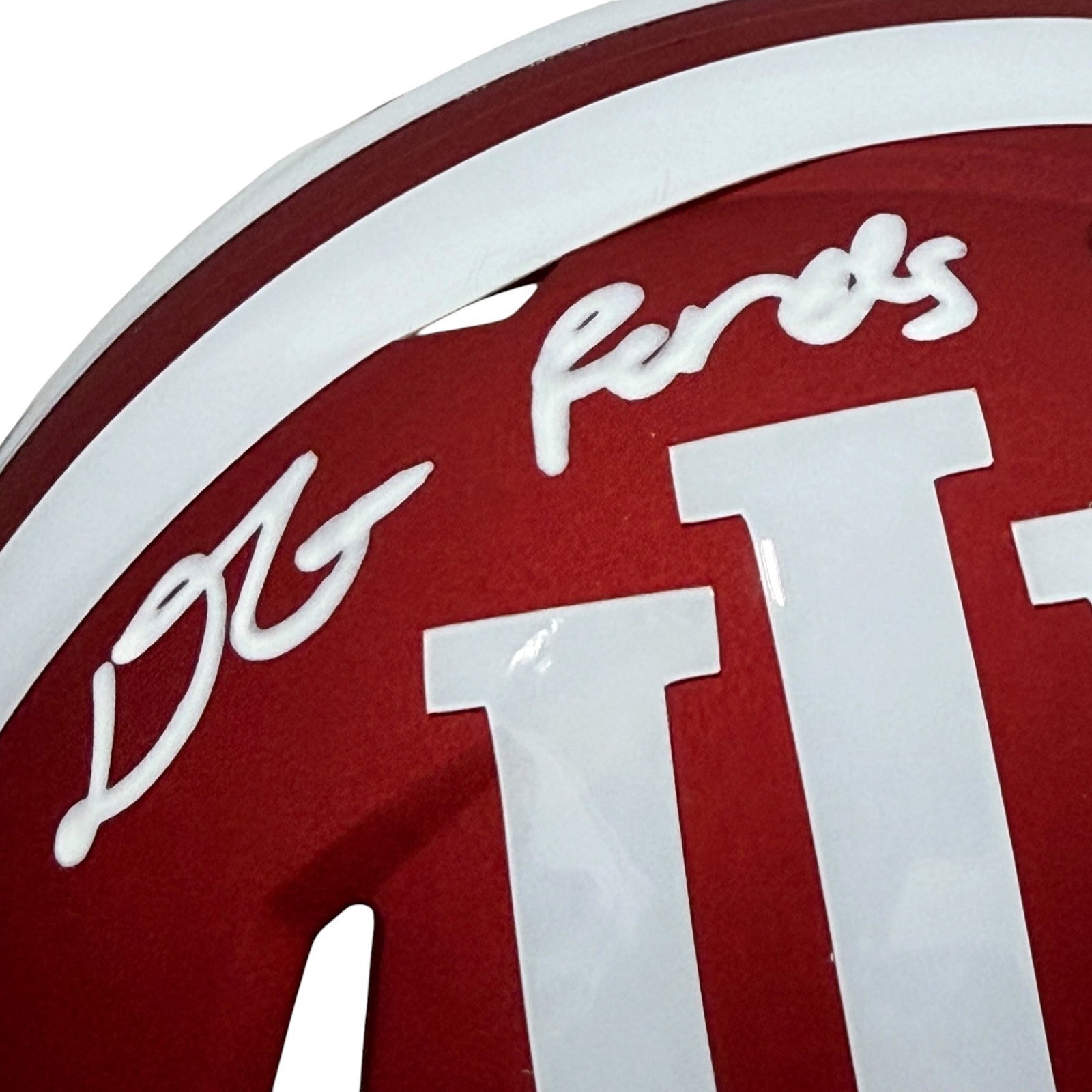 D'Angelo Ponds Signed Indiana Hoosiers Speed Mini Helmet JSA Witness COA1