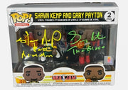 Gary Payton & Shawn Kemp Signed Auto NBA JAM Funko Pop w/ Ins Beckett W BAS COA0