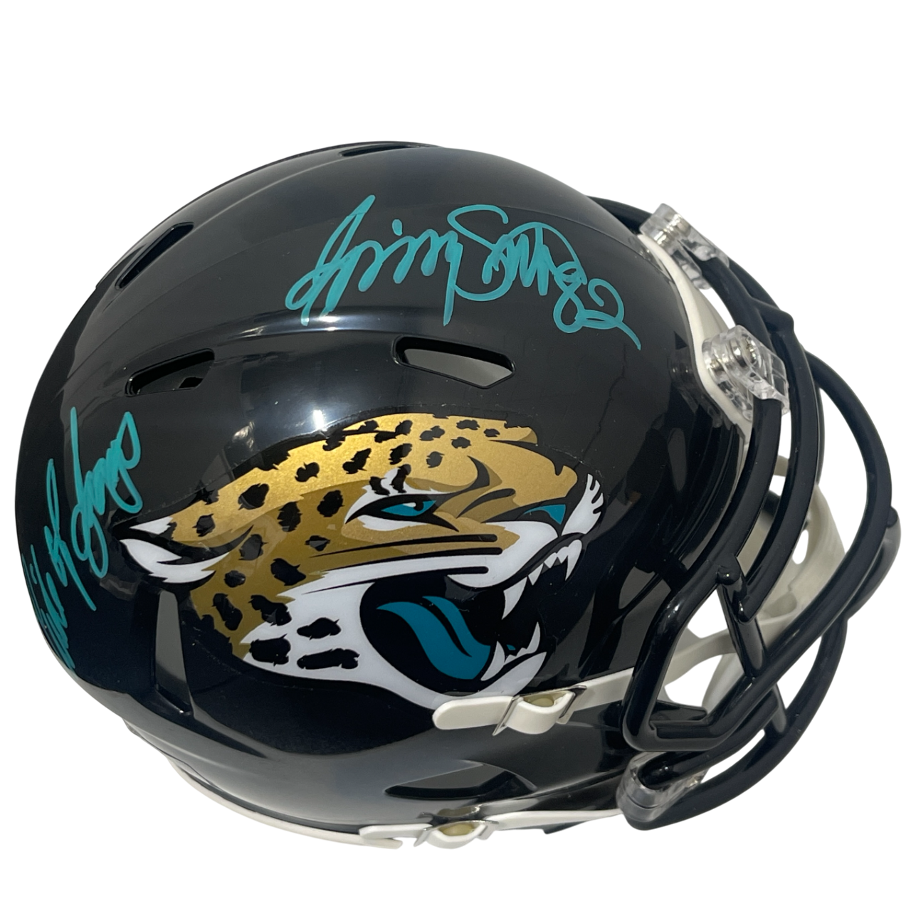 Jimmy Smith Signed Jaguars Speed Mini Helmet w/ Ins Beckett Witness BAS COA0