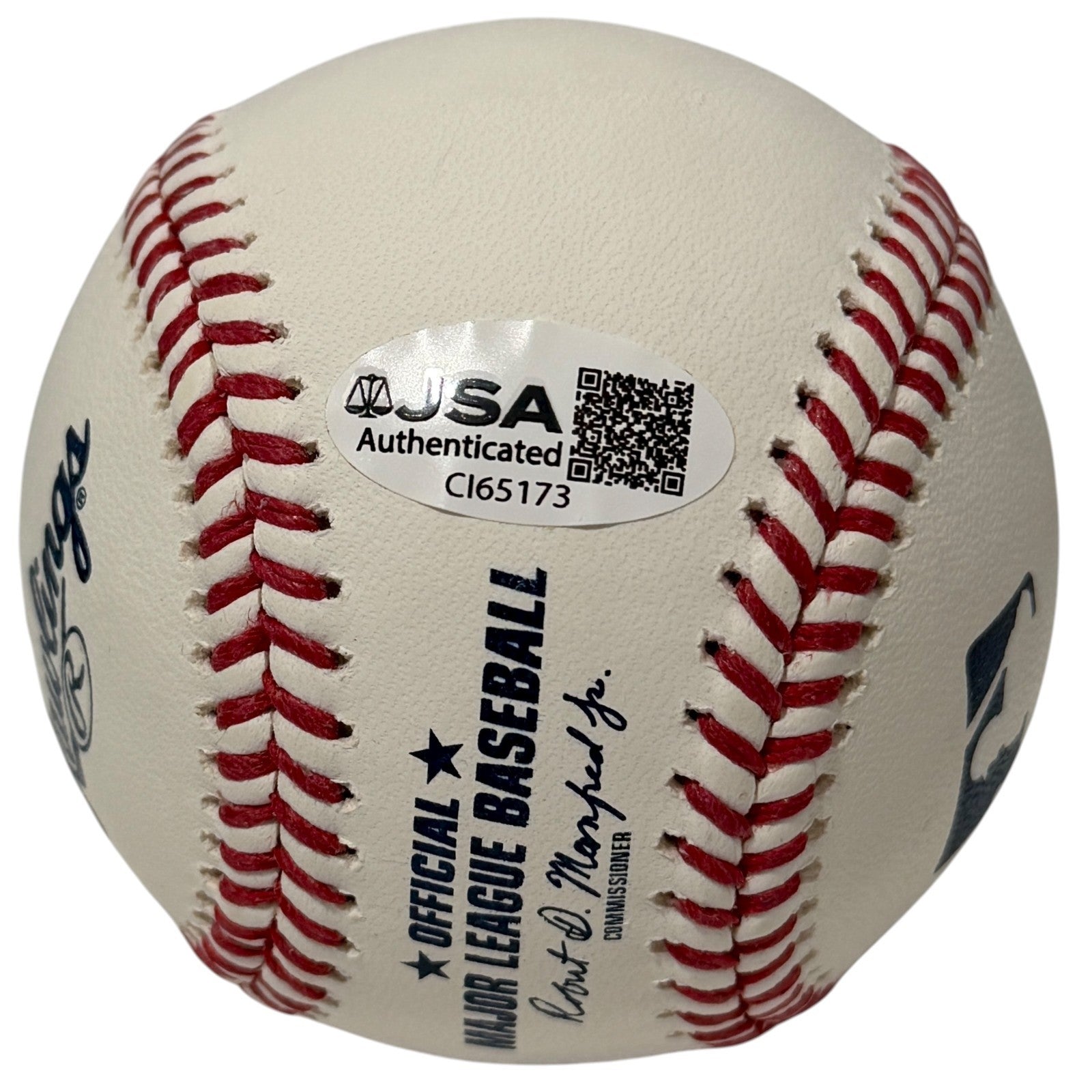 Jackson Merrill Full Name Signed ROMLB Baseball w/ 2021 1st Rd JSA COA Padres1