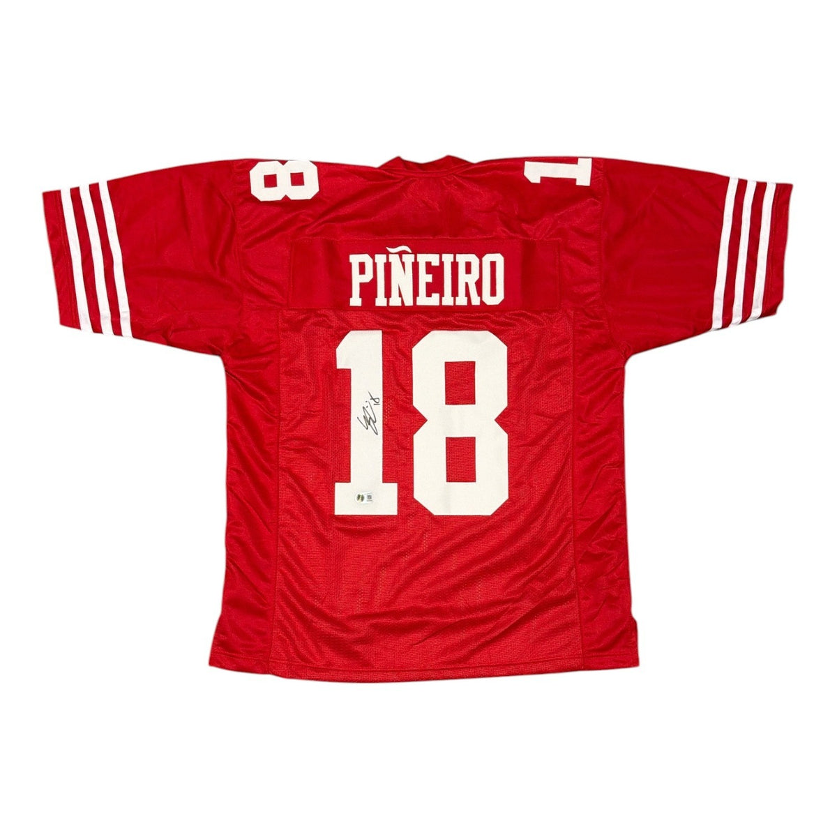 Eddy Pineiro Signed San Francisco 49ers Custom Jersey Beckett Witness BAS COA0