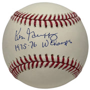 Ken Griffey Sr Signed Autographed ROMLB Baseball w/ 1975-76 Champs JSA COA Reds0