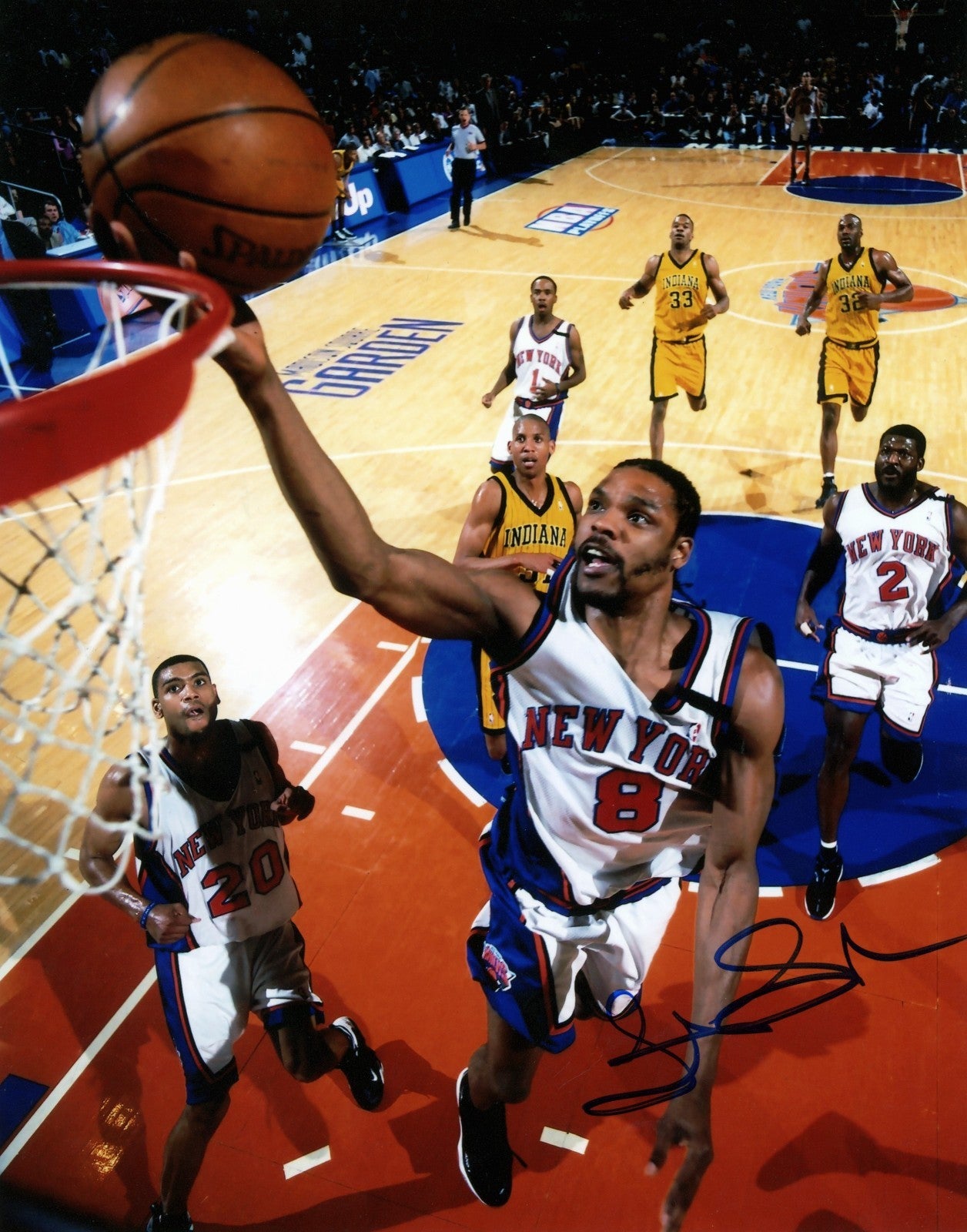 Latrell Sprewell Signed Autographed New York Knicks 8x10 Photo LSCM COA #11