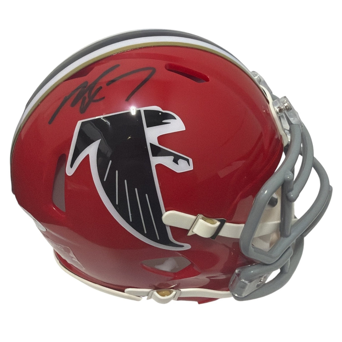 Michael Vick Signed Atlanta Falcons TB Red Mini Helmet JSA Witness COA0