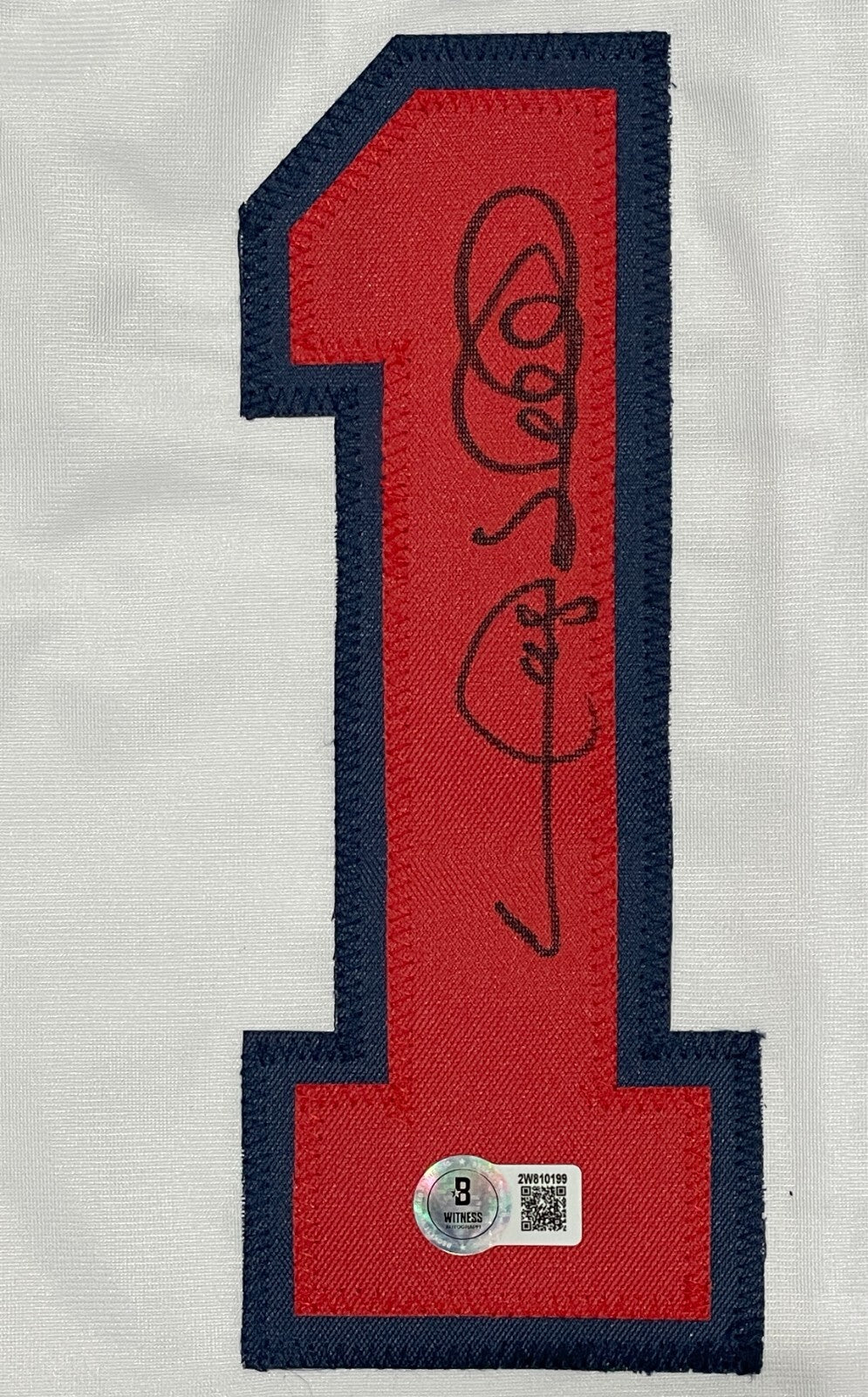 Gary Sheffield Signed Atlanta Braves Custom Jersey Beckett Witness BAS COA1