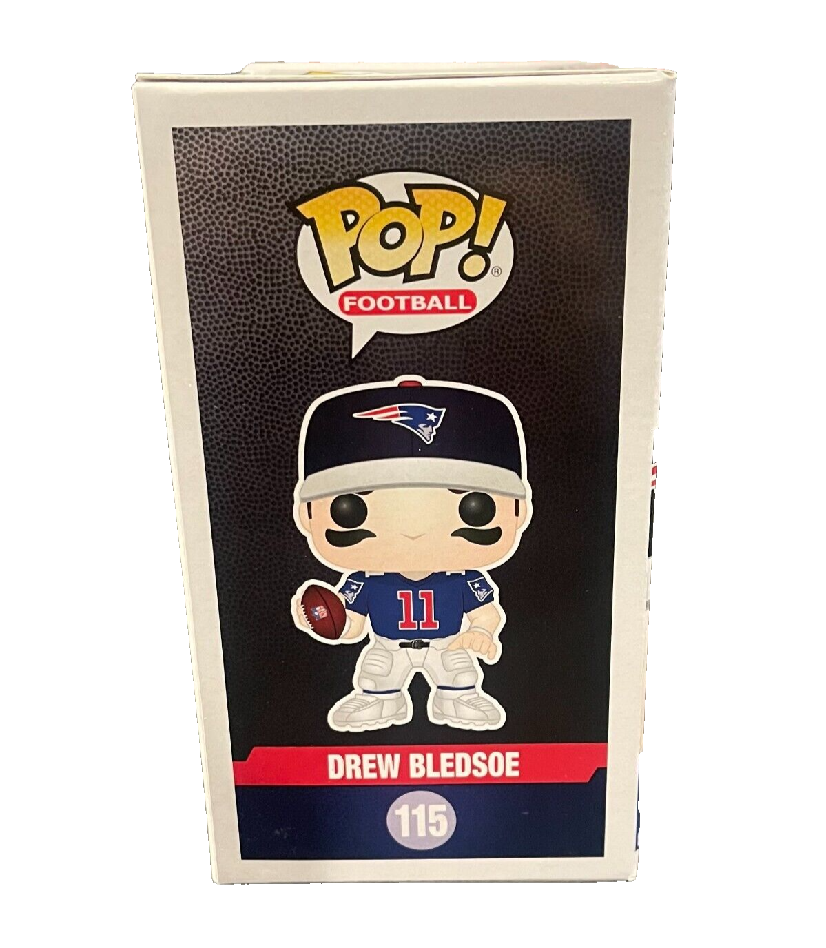 Drew Bledsoe Signed Auto Autographed Funko Pop #115 Beckett Witness BAS COA3