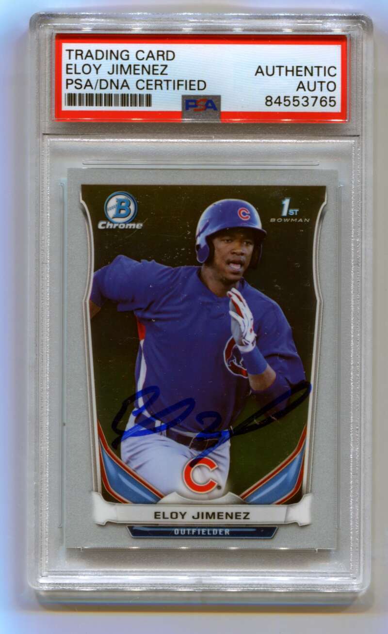 Eloy Jimenez 2014 Bowman Chrome 1st #CTP-33 MLB HOLO RC Signed Auto PSA DNA0