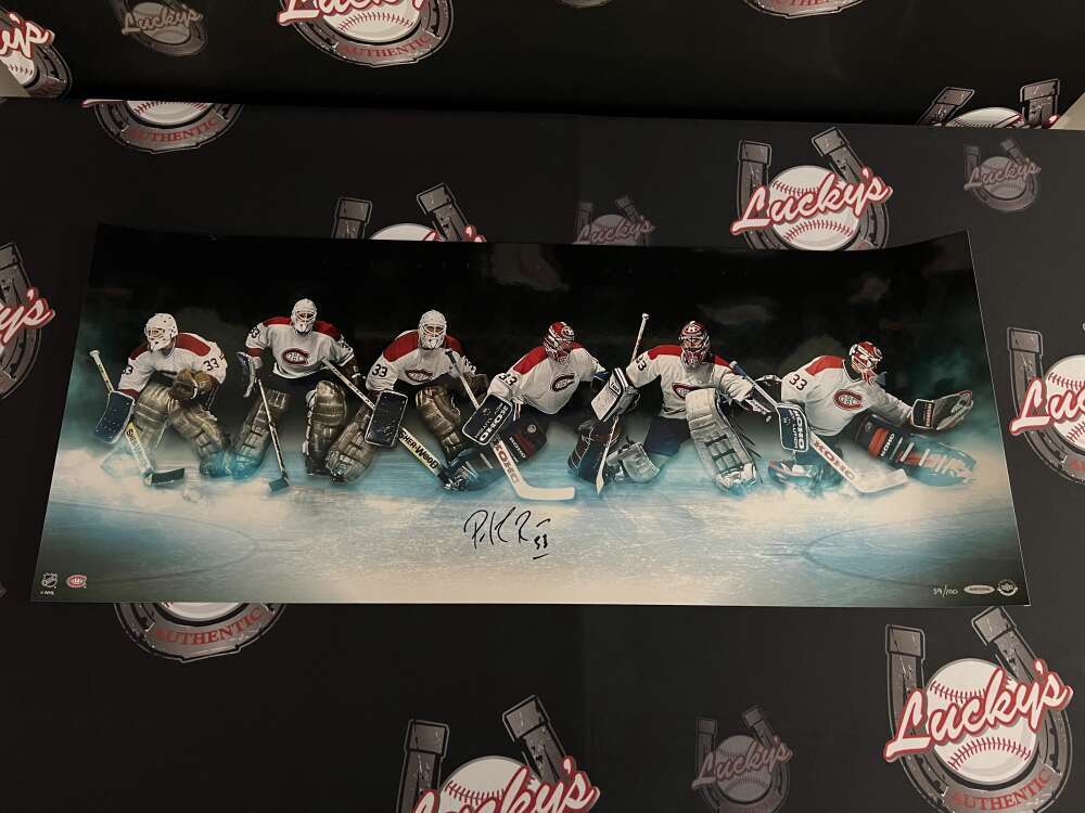 Patrick Roy Signed Auto 36x15 Photo "Art of the Save" 59/100 Upper Deck UDA COA0