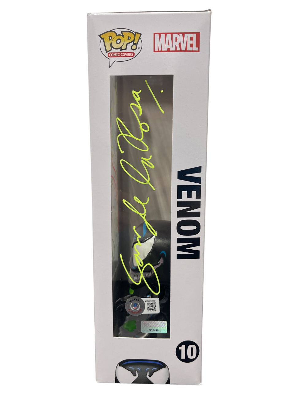 Tom Hardy Signed Venom Funko Pop Comic #10 w Sam De La Rosa Sketch BAS JSA COA C2