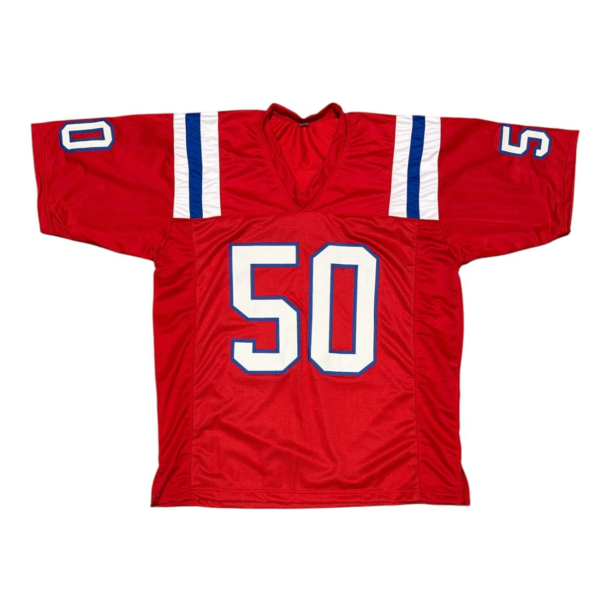 Mike Vrabel Signed New England Patriots Red TB Custom Jersey JSA Witness COA2
