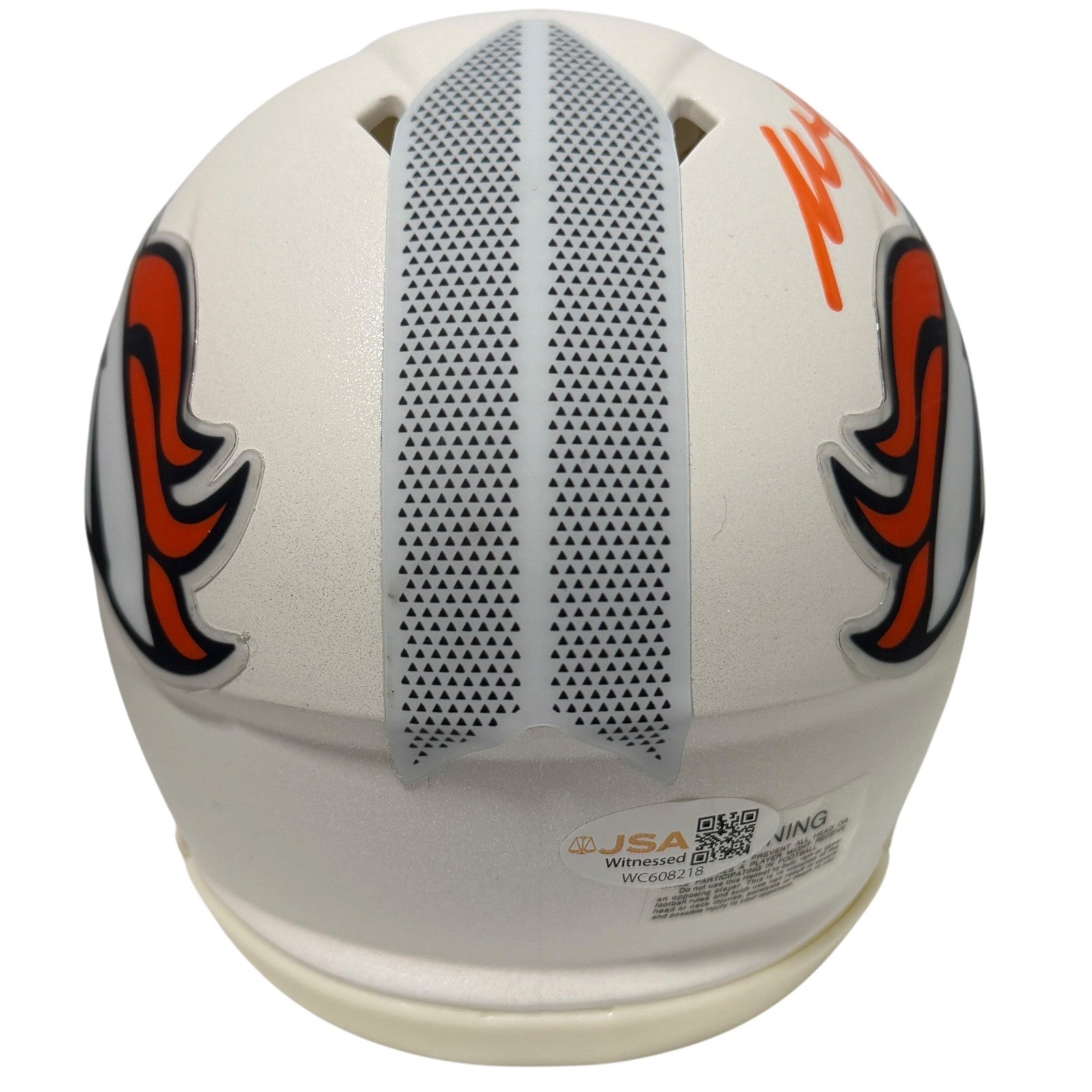 Willis McGahee Signed Denver Broncos Alt White Mini Helmet JSA Wit. COA2