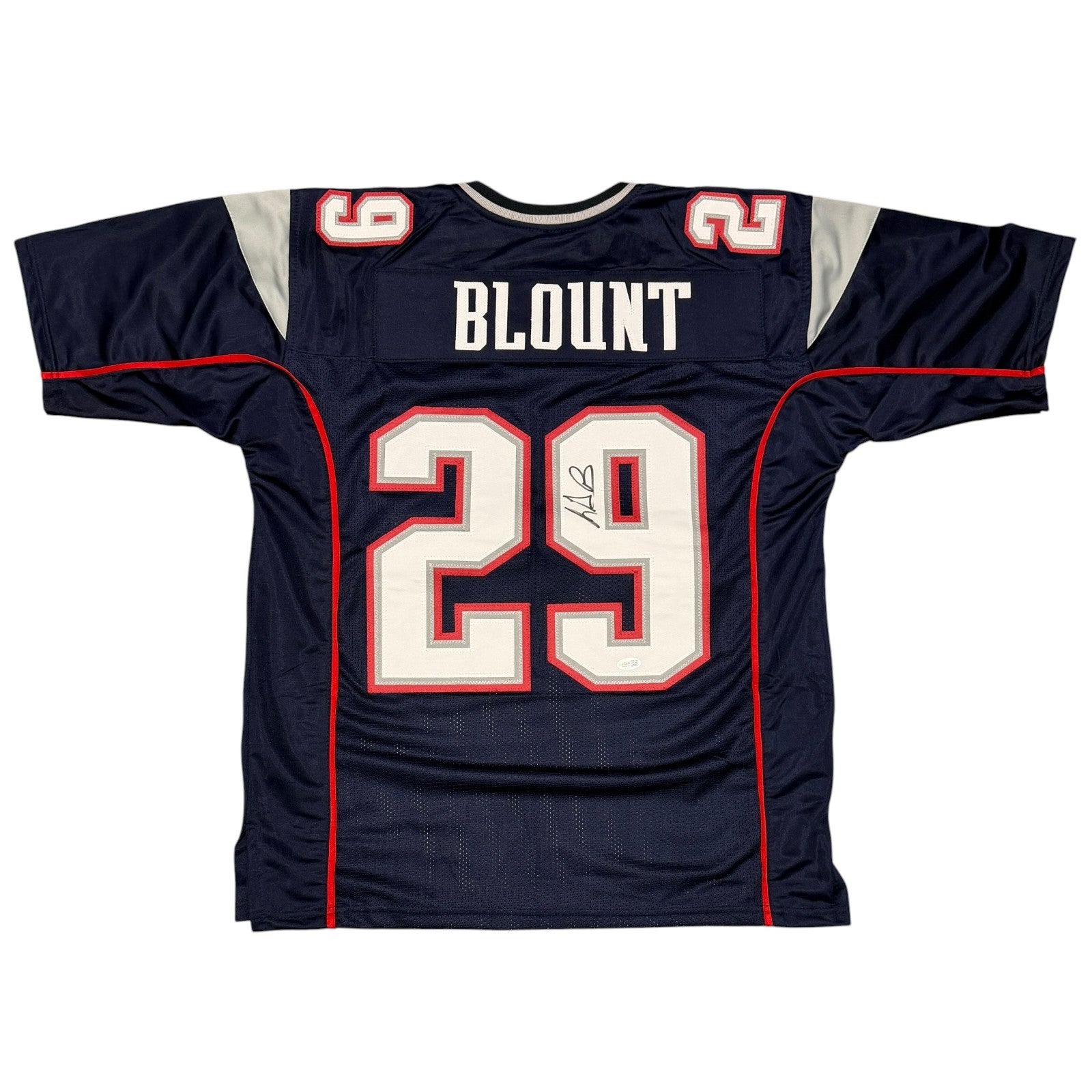 LeGarrette Blount Signed New England Patriots Custom Jersey JSA Witness COA0