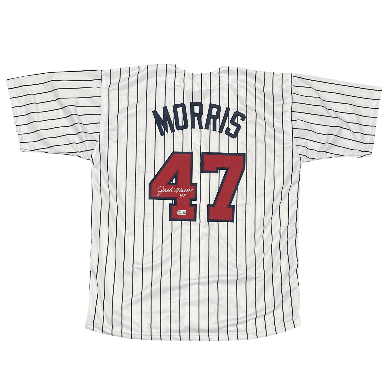 Jack Morris Signed Minnesota Custom Jersey w/ #47 Beckett Witness BAS COA0