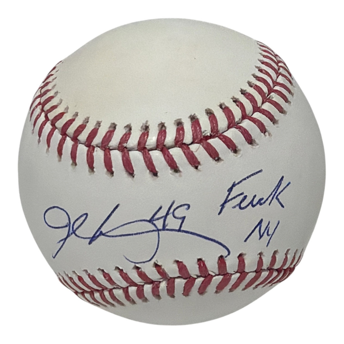 John Rocker Signed Autographed ROMLB Baseball w/ F**K NY JSA Witness COA0