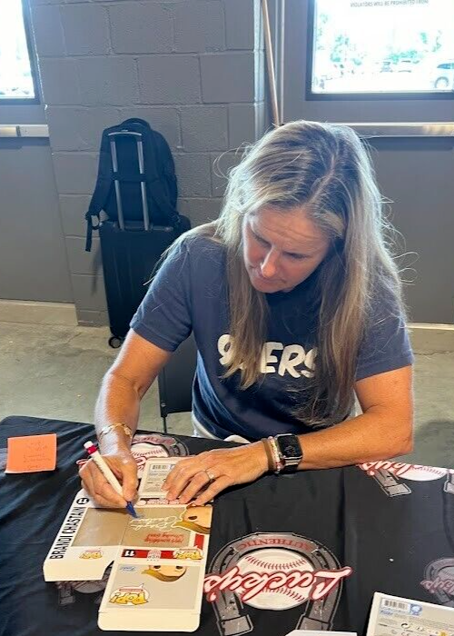 Brandi Chastain Signed Auto USA Funko Pop 99 WC Wining Goal Beckett BAS COA RWB6