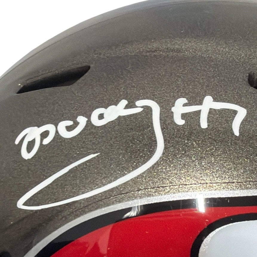 Bucky Irving Signed  Tampa Bay Buccaneers Speed Mini Helmet JSA Witness COA1