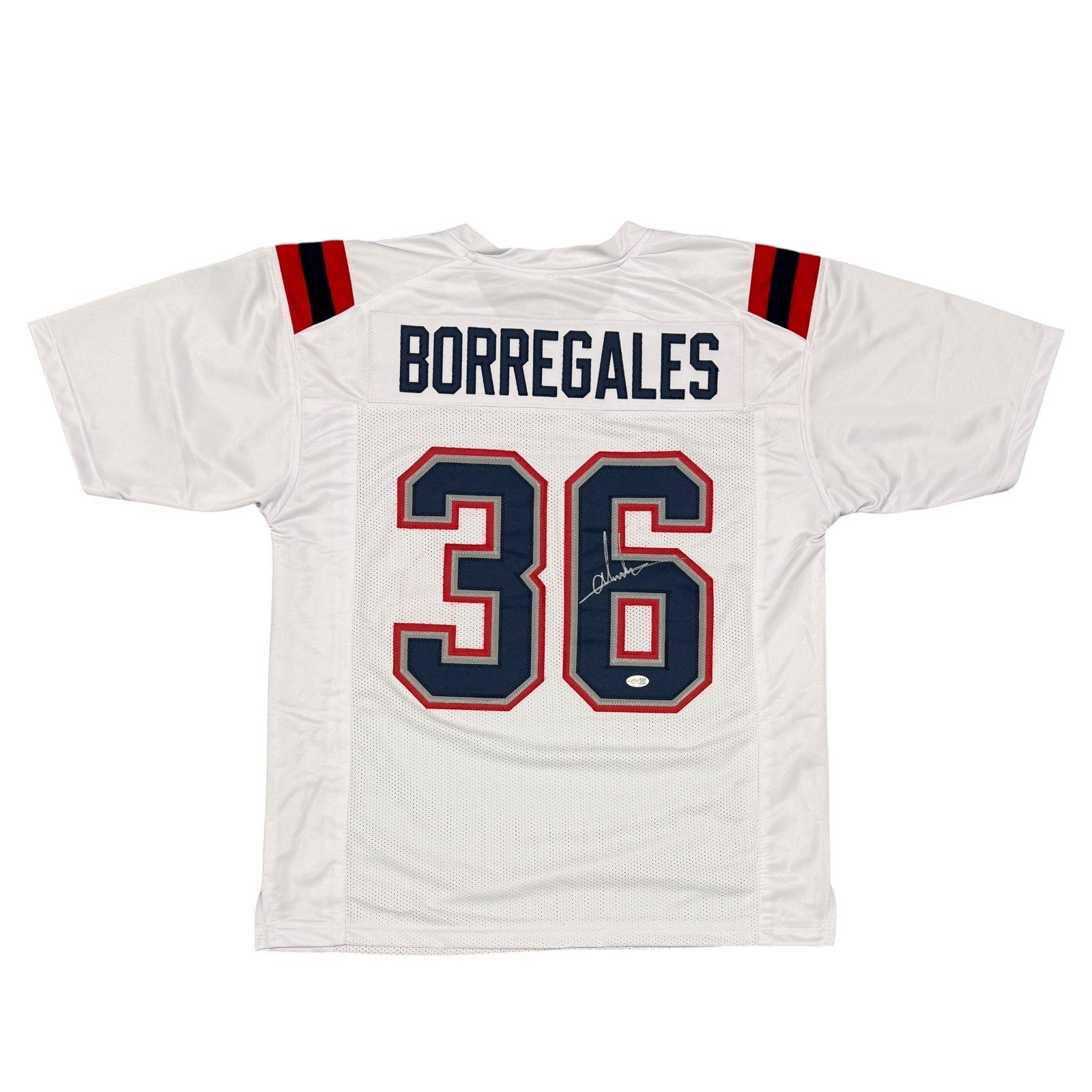 Andres Borregales Signed New England Patriots Custom Jersey JSA Witness COA0