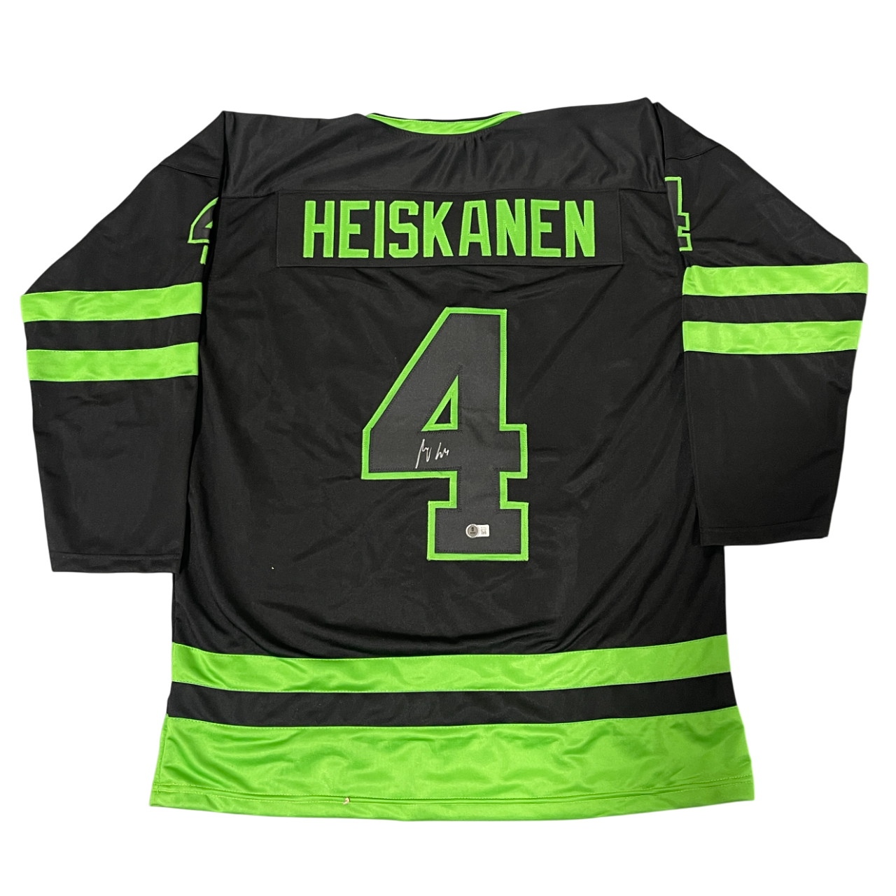 Miro Heiskanen Signed Dallas Stars Custom Black Jersey Beckett Witness BAS COA0