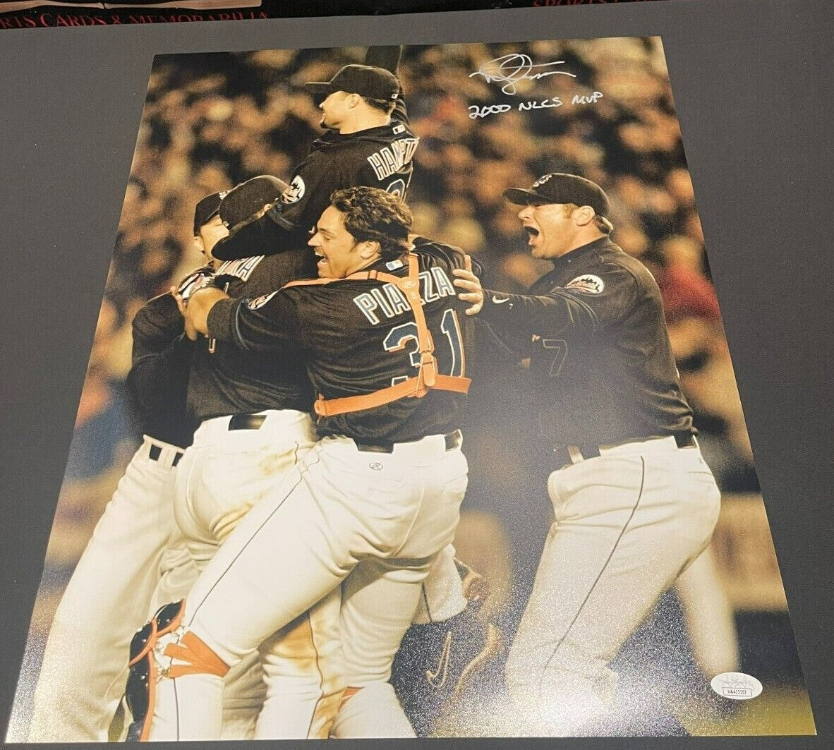 Mike Hampton Signed Auto New York Mets 16x20 Photo "2000 NLCS MVP" JSA WIT COA0
