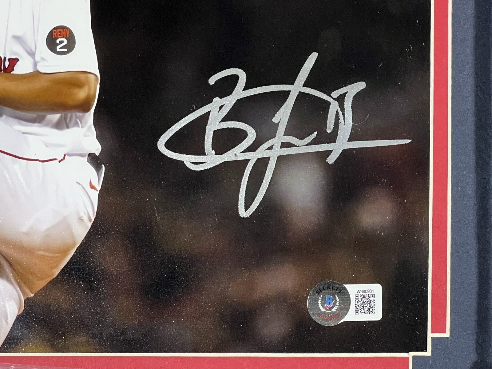 Brayan Bello Signed Framed 8x10 Photo Boston Red Sox Beckett Witness BAS COA1