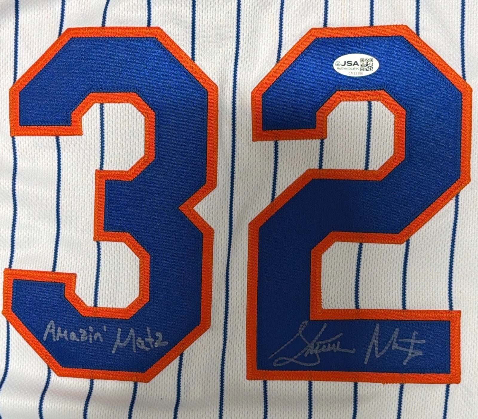 Steven Matz Signed New York Mets Majestic Jersey w/ Amazin Insc. JSA COA1