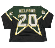 Ed Belfour Signed Dallas Stars Custom Jersey w/ 99 Cup Beckett Witness BAS COA0