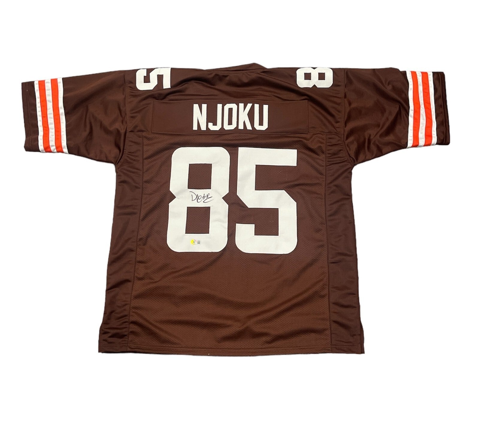 David Njoku Signed Cleveland Browns Custom Jersey Beckett Witness BAS COA0
