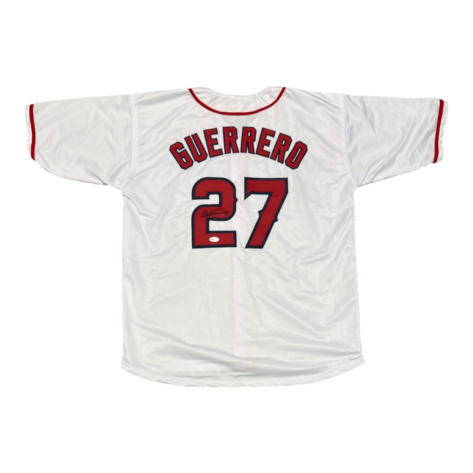 Vladimir Guerrero Signed Autographed Los Angeles Angels Custom Jersey JSA W COA0