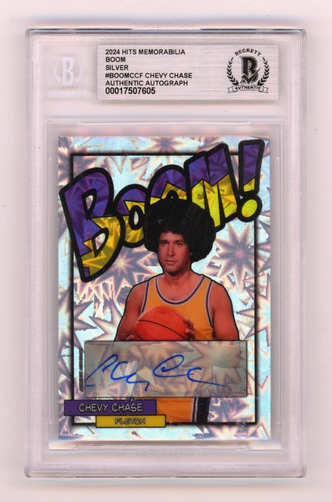 Chevy Chase Fletch 2024 Hits Memorabilia BOOM Silver Signed BGS BAS Auto0