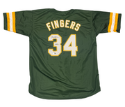 Rollie Fingers Signed Oakland Athletics Custom Jersey w HOF 92 Beckett W BAS COA0