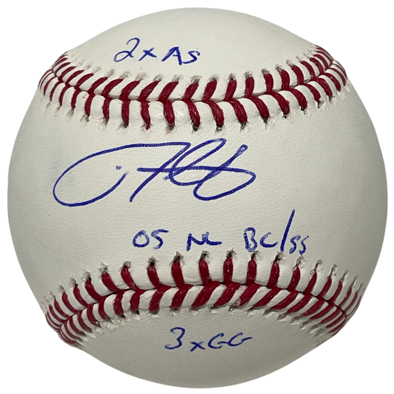 Derrek Lee Signed ROMLB Baseball w/ 3 Inscriptions Beckett Witness BAS COA0