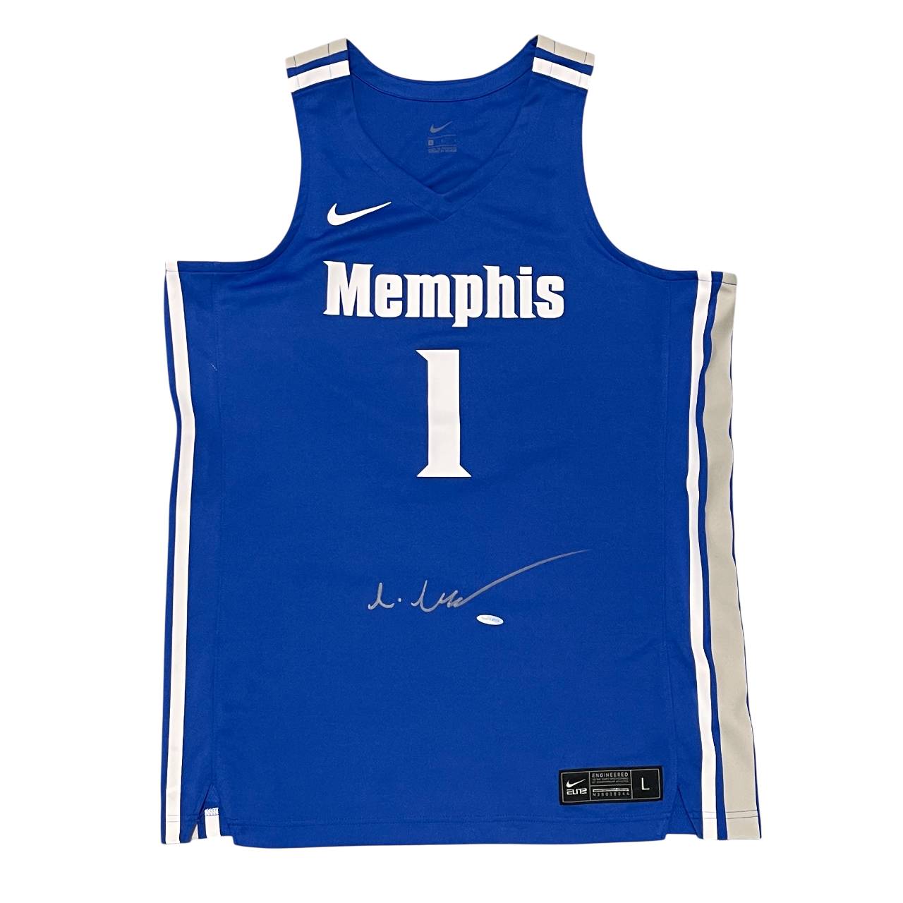 Emoni Bates Signed Autographed Memphis Tigers Nike Jersey Upper Deck UDA COA0