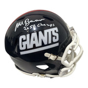 Mark Bavaro Signed New York Giants TB Mini Helmet w/ 2x SB Champs JSA Wit COA0