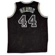 George Gervin Signed San Antonio Spurs Custom Jersey Beckett Witness BAS COA0