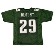 LeGarrette Blount Signed Eagles Custom Jersey w/ F**K The Cowboys JSA Wit COA0