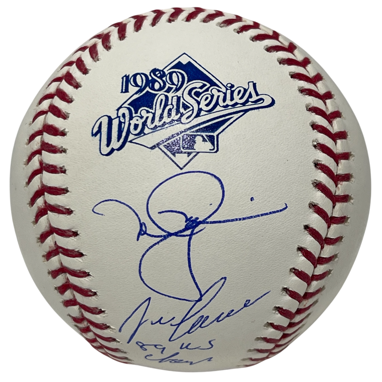 Mark McGwire & Jose Canseco Dual Signed 1989 World Series WS Baseball In JSA COA0