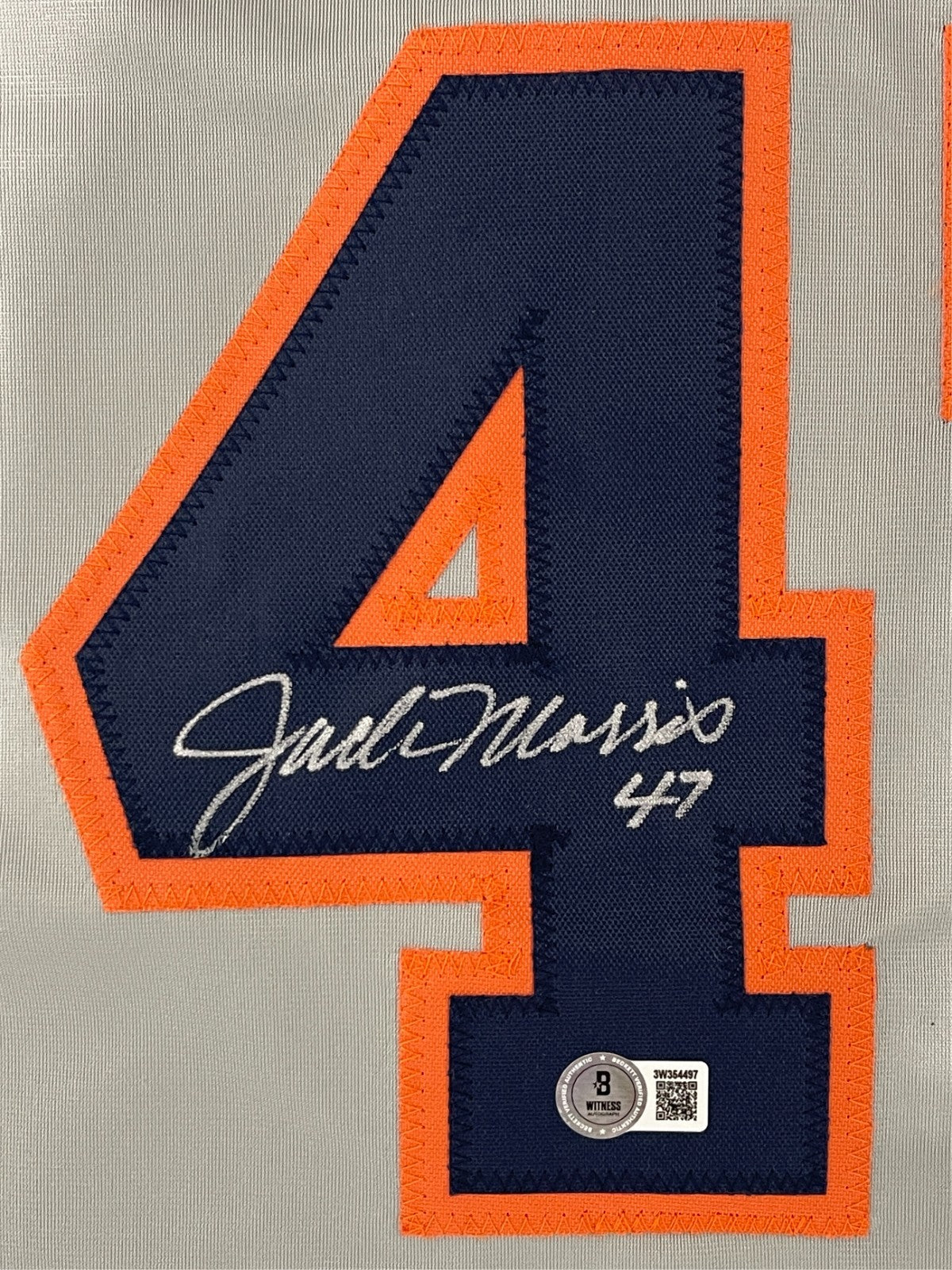 Jack Morris Signed Detroit Tigers Custom Jersey w/ #47 Beckett Witness BAS COA1