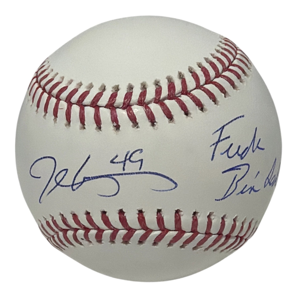 John Rocker Signed Autographed ROMLB Baseball w/ F**K Bin Laden JSA Witness COA0
