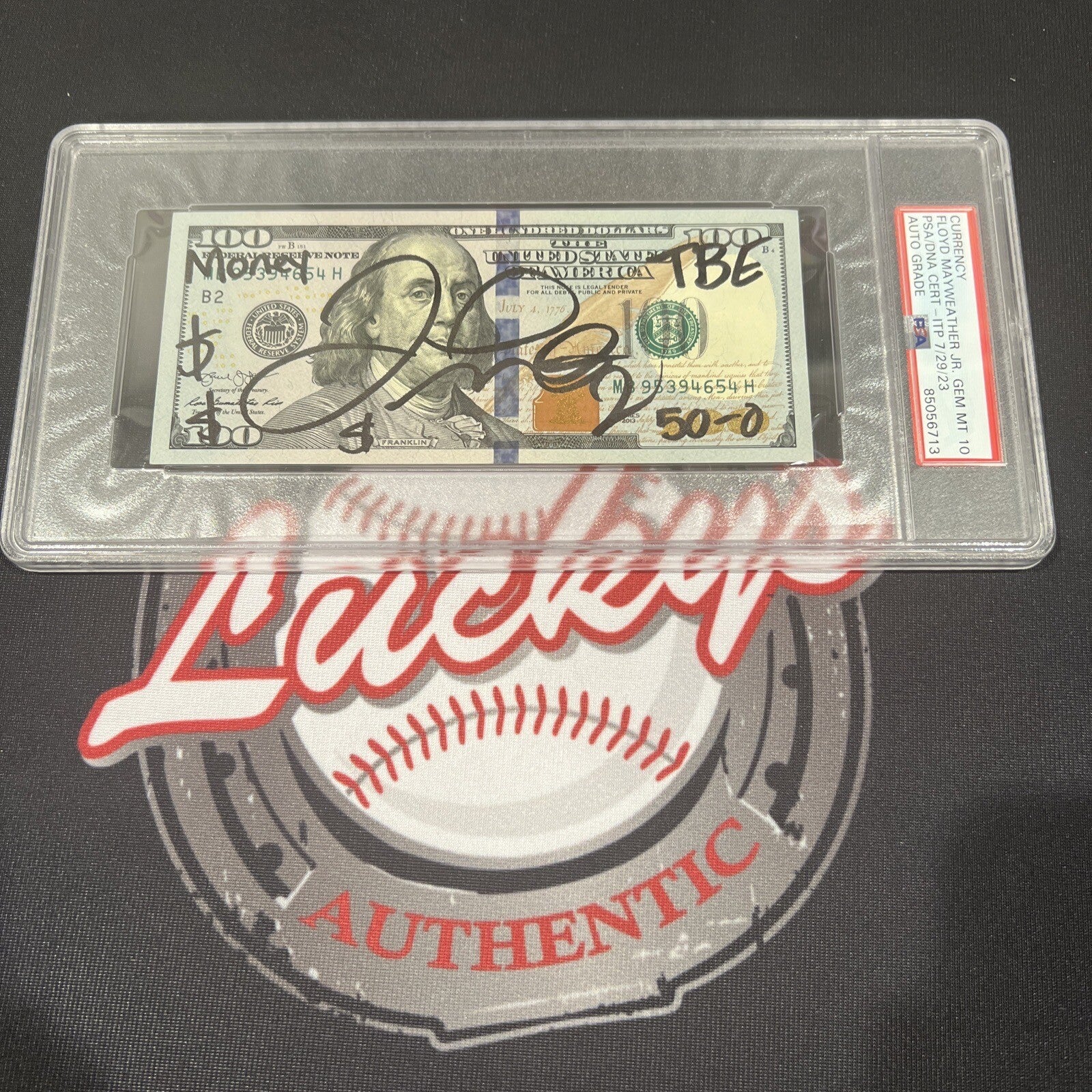 Floyd Mayweather Jr Signed $100 Bill US Currency x4 Inscriptions PSA 10 Auto E0